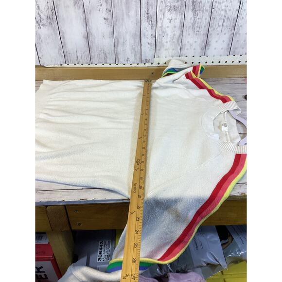 Avara Girls Rainbow Panel Long Sleeve Raglan Top Size Medium - Picture 4 of 5